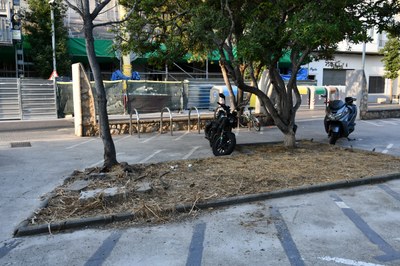 Mal estat de l’aparcament de motos de l’estació 2.JPG