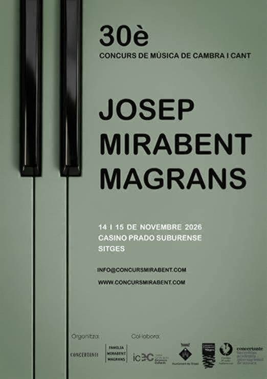 30è Concurs Josep Mirabent i Magrans de cant i música de cambra