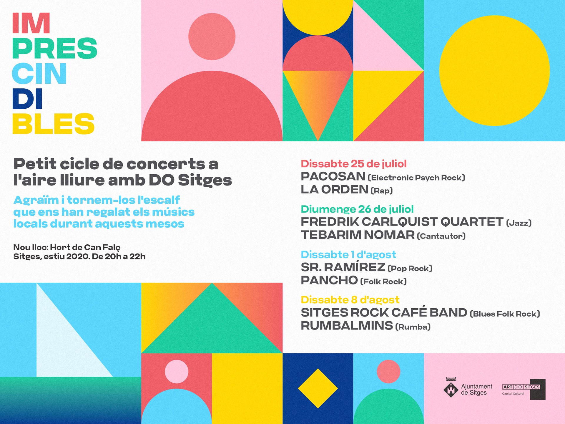 El cicle de concerts ‘Imprescindibles’ i Fes+Chapeau Re-evoluciona d’arts escèniques canvien d’emplaçament