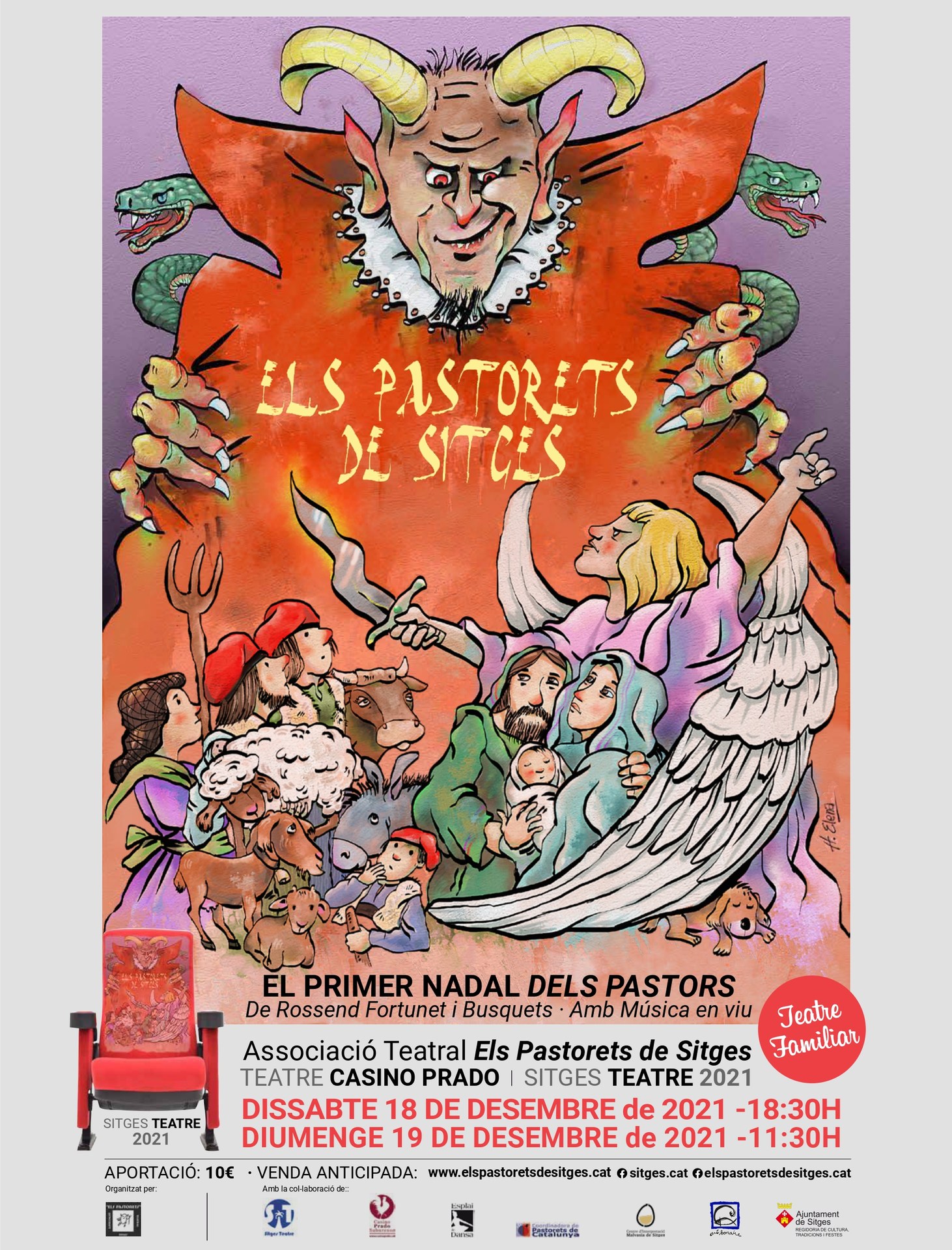 Els Pastorets de Sitges es representaran els dies 18 i 19 de desembre al Casino Prado