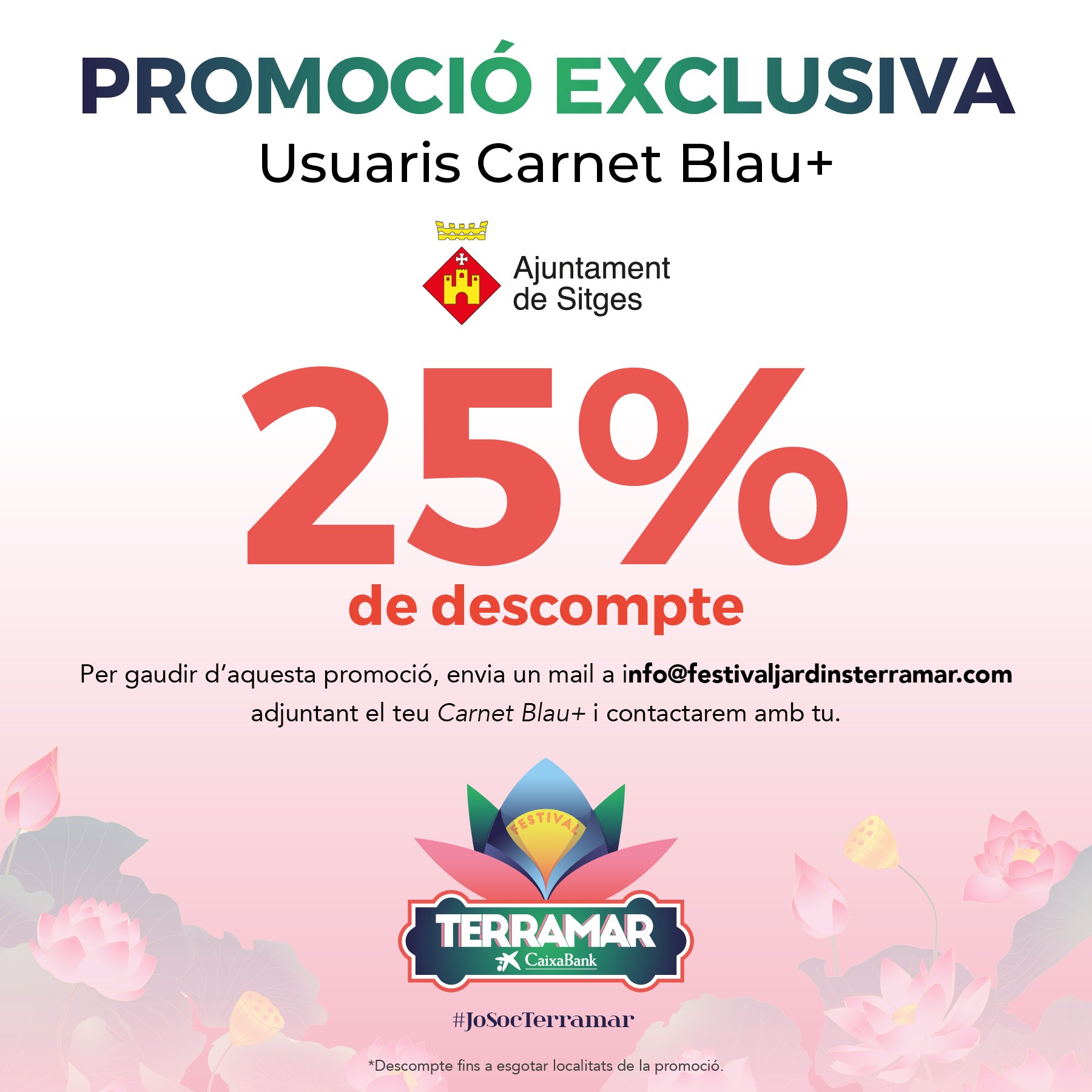 Els usuaris del Carnet Blau+ de Sitges comptaran amb un 25% de descompte al Festival Terramar Caixabank 2025