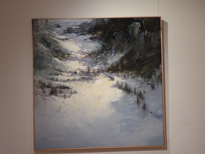 Primer Accèssit del premi de pintura Sanvisens per Josep Plaja López amb l’obra ‘Simfonia de Blancs’