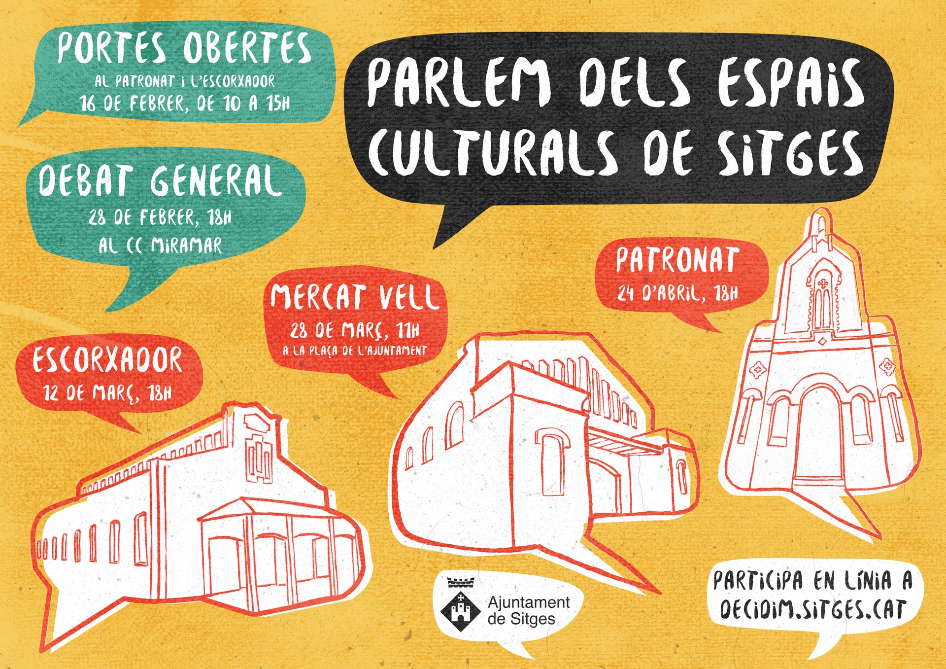 L’Ajuntament de Sitges iniciarà un procés participatiu per definir l’ús de tres espais culturals de Sitges: l'Escorxador, el Mercat Vell i el Patronat