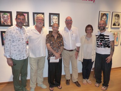 Inauguració- Exposició Manuel Corrales (artista, regidors, comissaris).jpeg