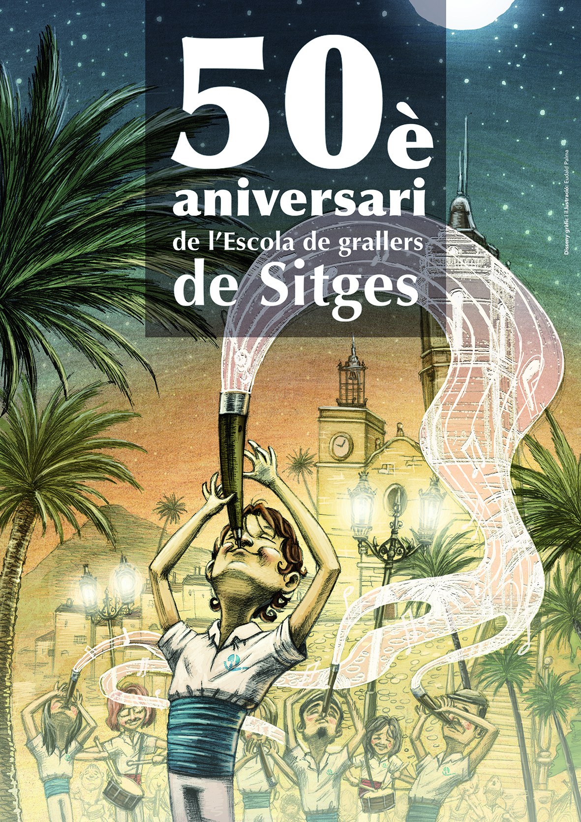 L’Escola de Grallers de Sitges omple la vila de gralla per celebrar el 50è aniversari