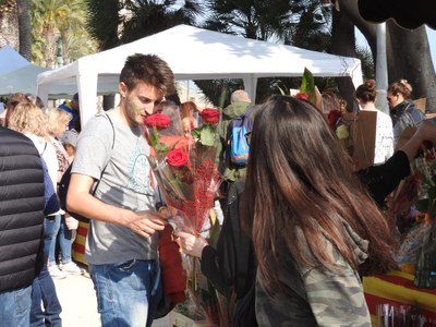 Fira de llibres i roses