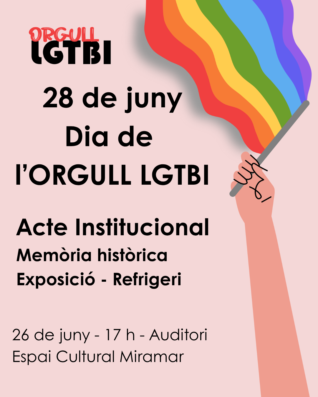 Acte Institucional del Dia de l'Orgull LGTBIQ+
