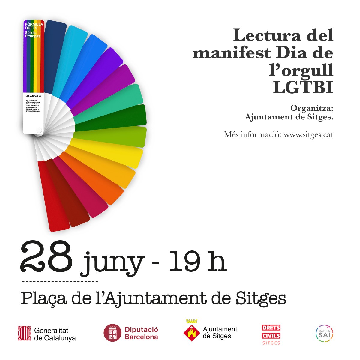 Lectura del Manifest Dia de l'Orgull LGTBI