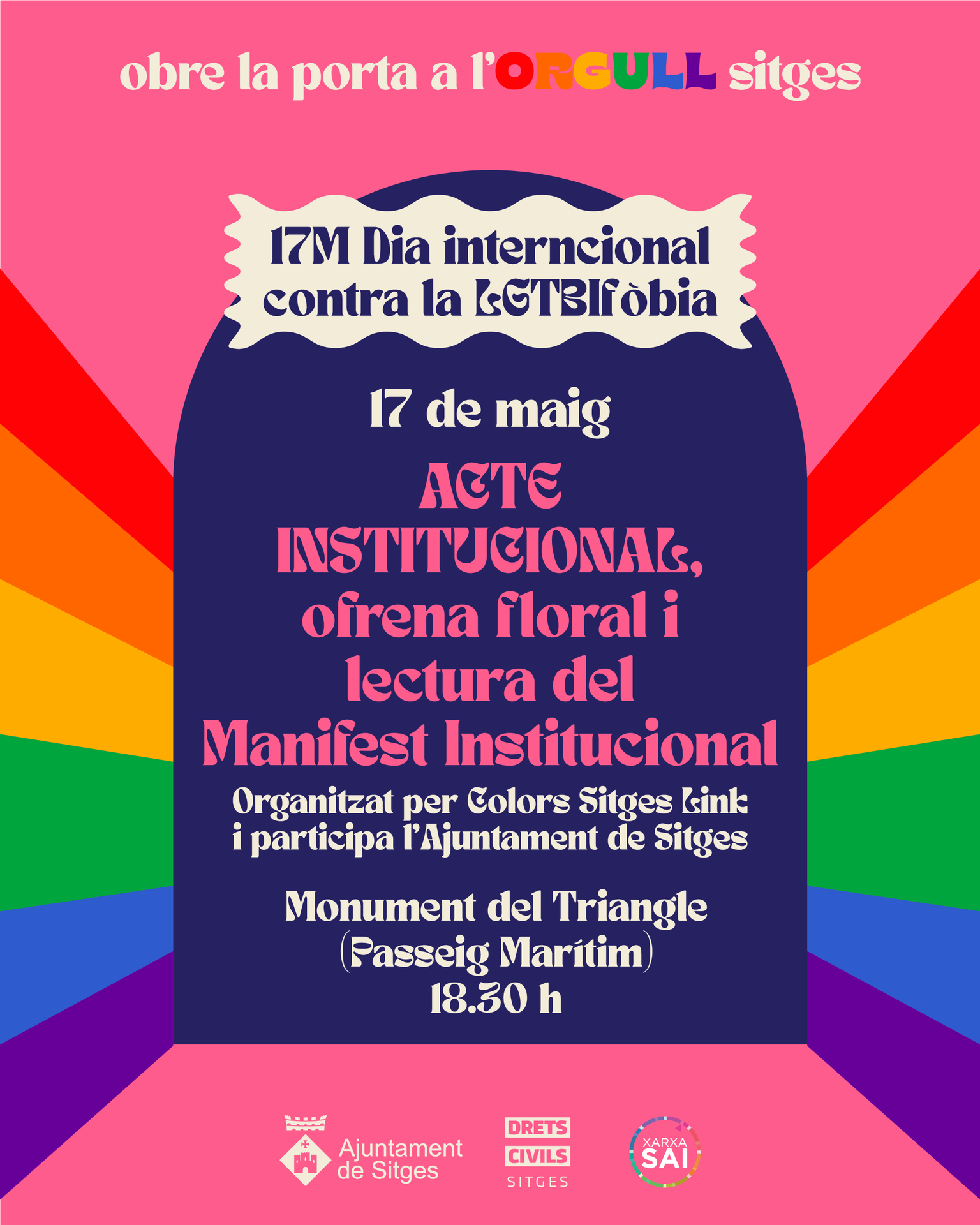 Lectura del Manifest Institucional del Dia contra la LGTBIfòbia