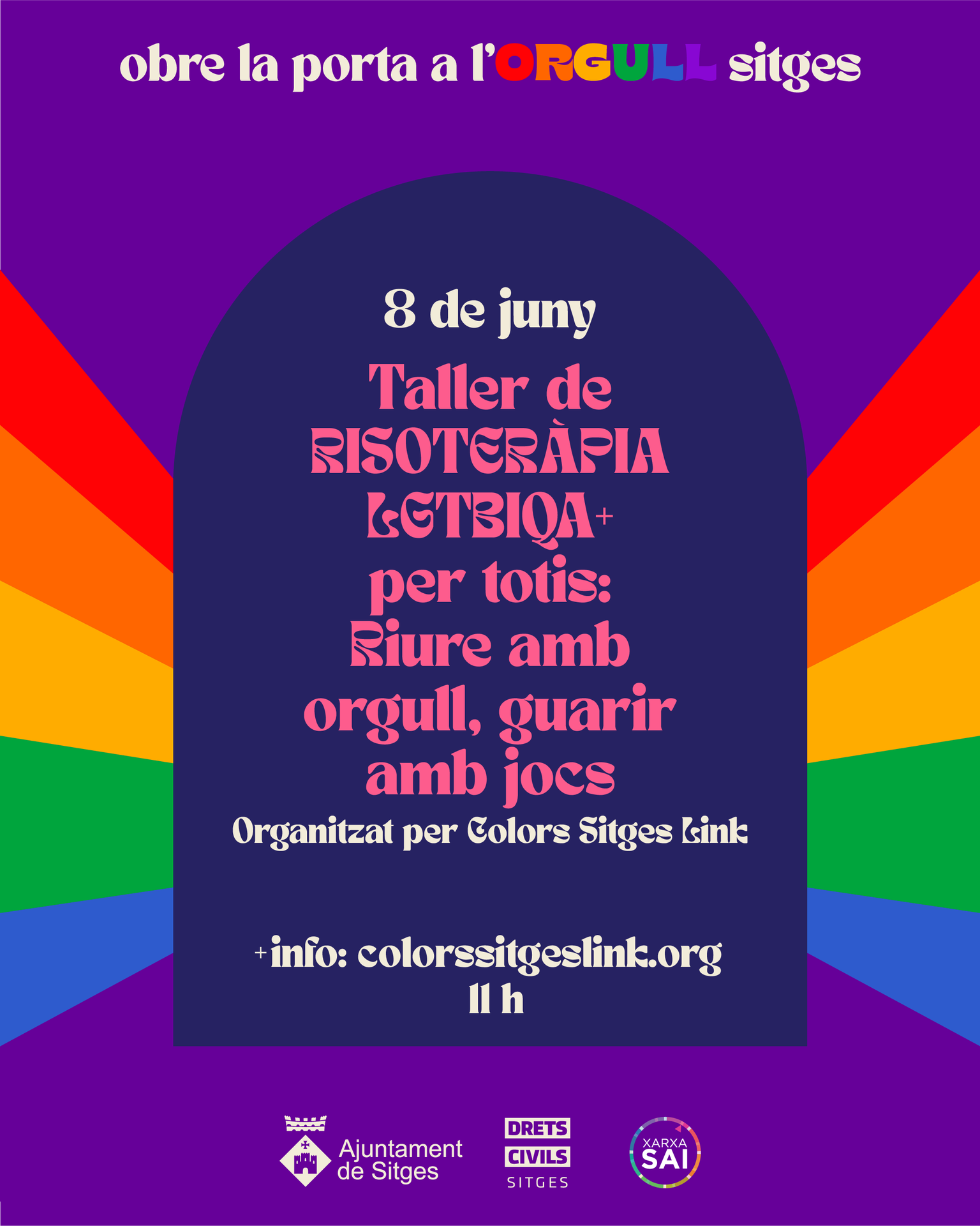 Taller de RISOTERÀPIA LGTBIQA+, per totis: Riure amb orgull, guarir amb jocs