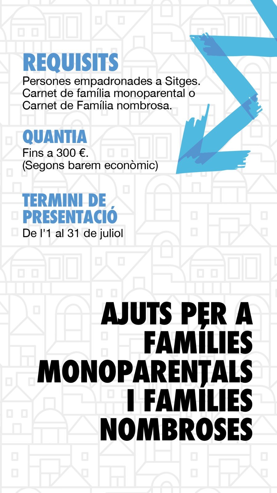 Fins al 31 de juliol es poden sol·licitar els ajuts per a famílies monoparentals i famílies nombroses