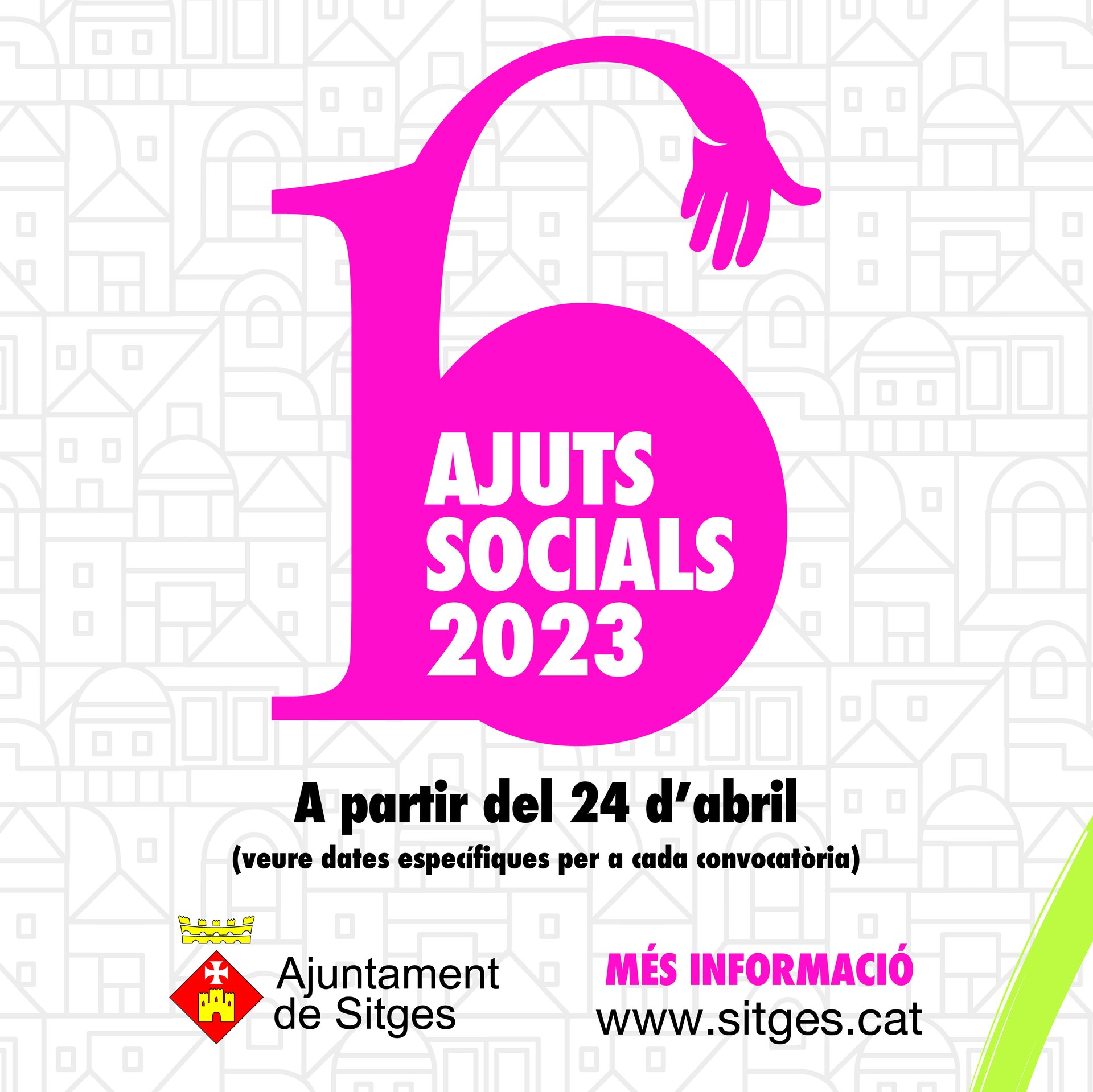 L’Ajuntament de Sitges obre la convocatòria dels ajuts socials 2023