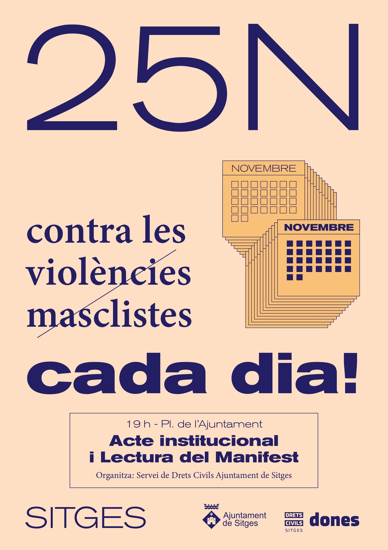 Sitges commemora el 25N contra les violències masclistes