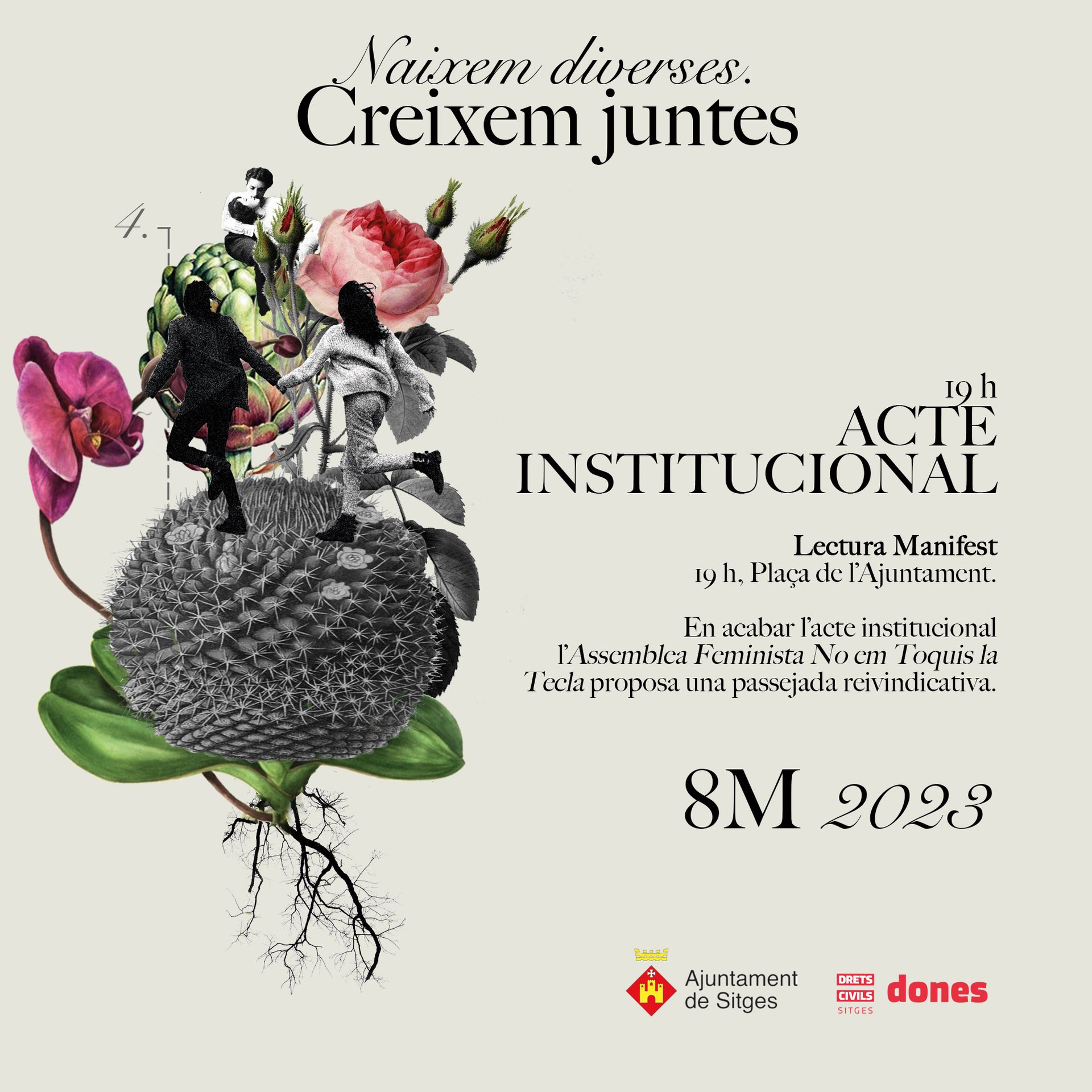 Sitges commemora el 8M amb el lema ‘Naixem diverses. Creixem juntes’