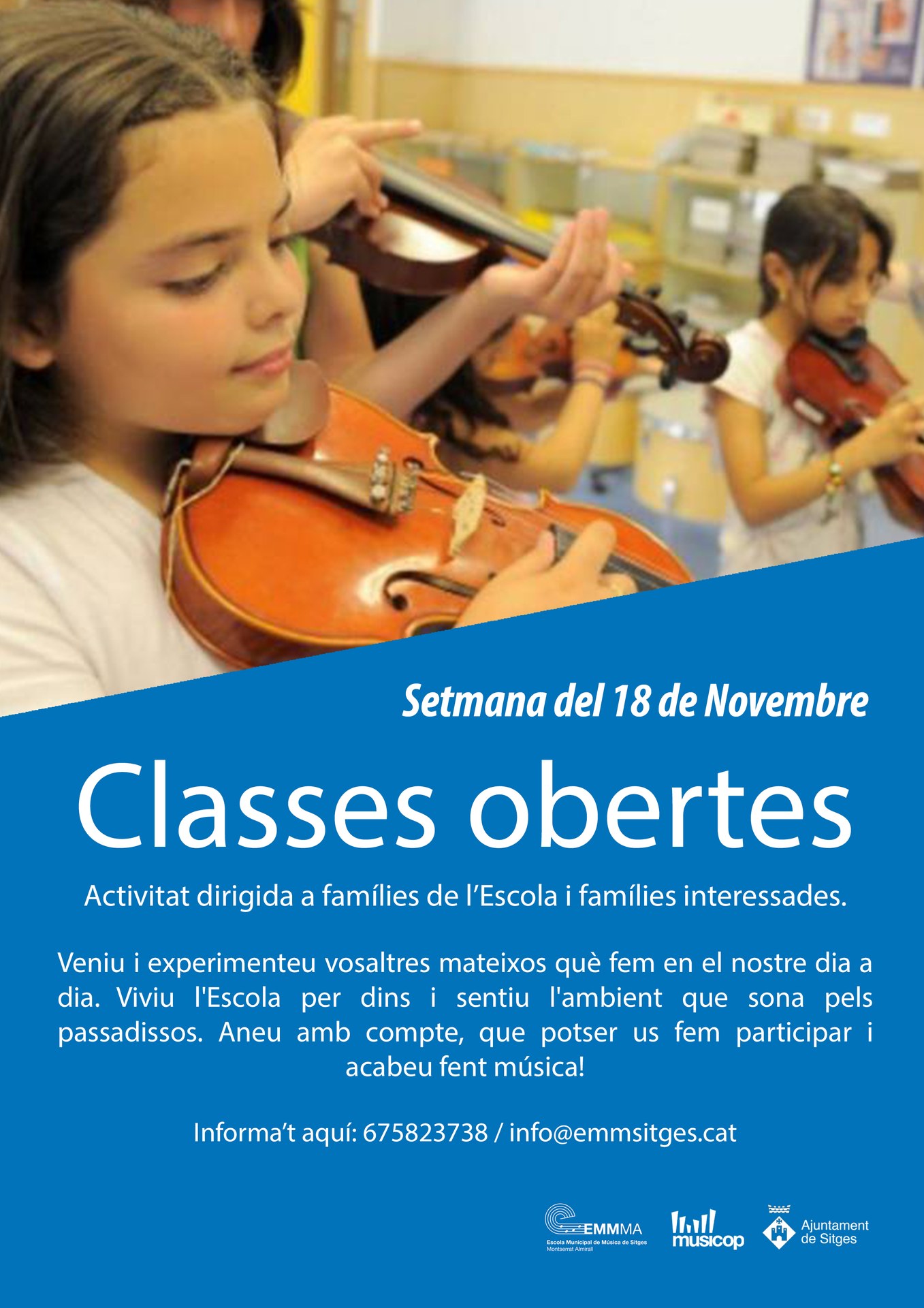 Classes obertes a l’Escola Municipal de Música de Sitges