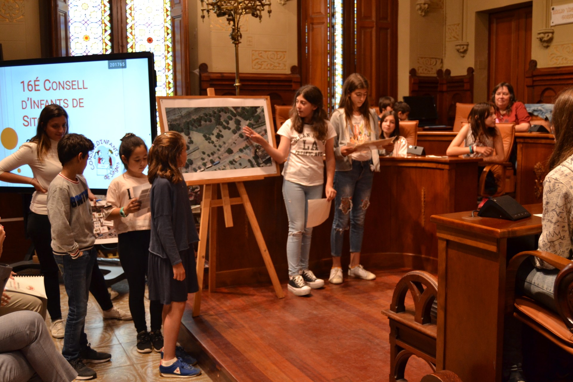 El Consell d'Infants presenta un projecte de gronxadors per a nens de més de vuit anys
