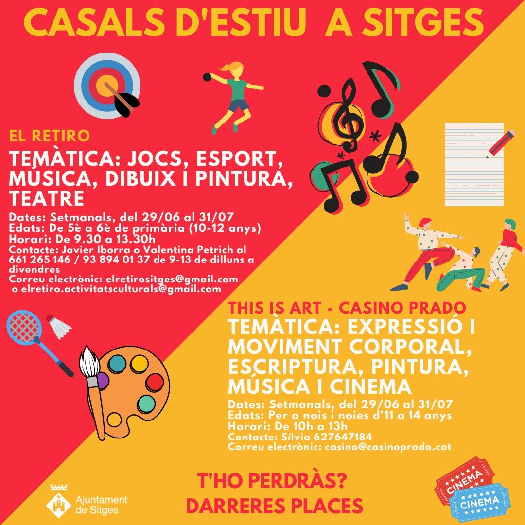 Els Casals del Prado i El Retiro disposen de places per a un estiu creatiu, artístic i divertit