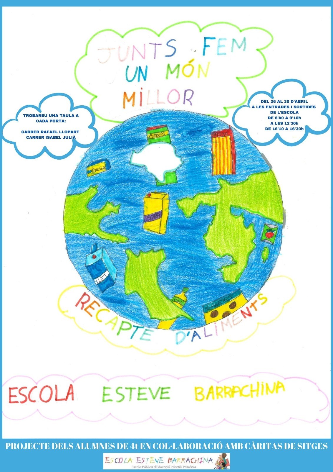 Es posa en marxa una nova edició del Gran Recapte d’aliments a l’Escola Esteve Barrachina