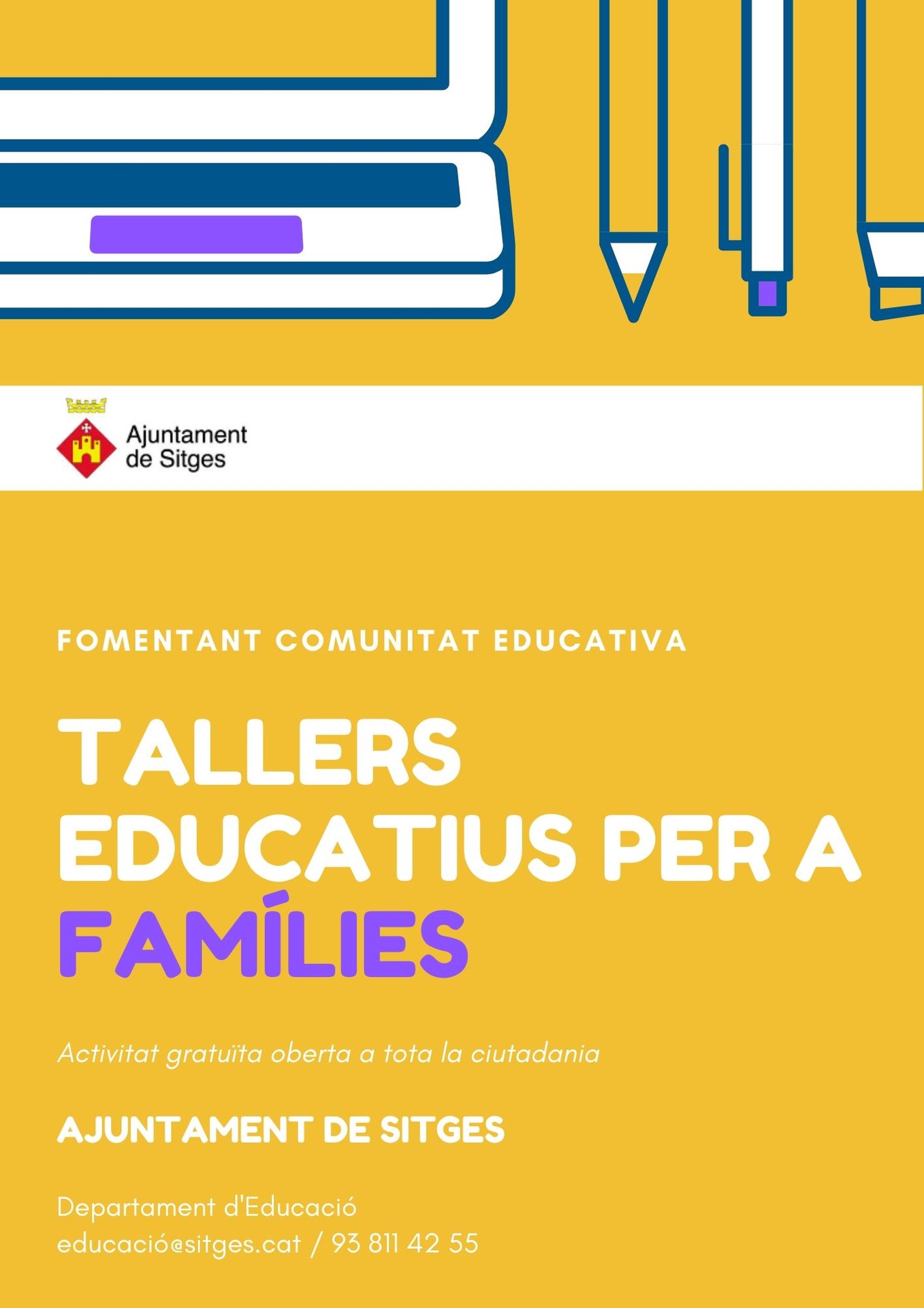 La regidoria d’Educació organitza un cicle de tallers educatius i un seminari dirigits a les famílies