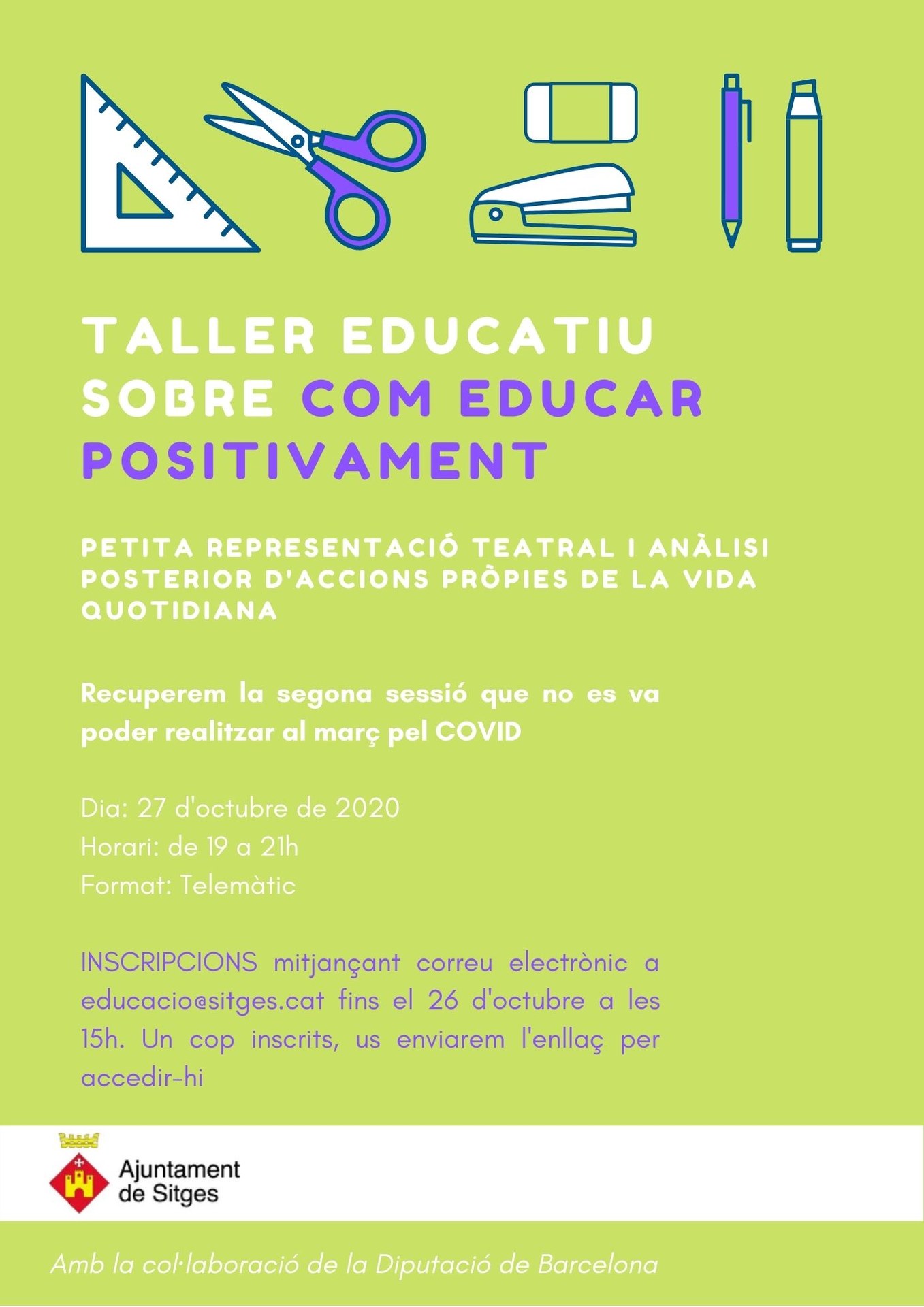 La regidoria d’Educació reactiva els tallers educatius adreçats a les famílies