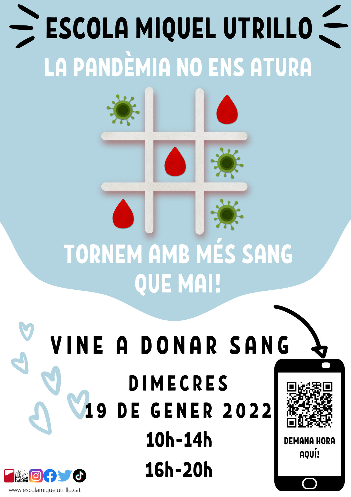 Nova campanya de donació de sang a l’Escola Miquel Utrillo, el 19 de gener