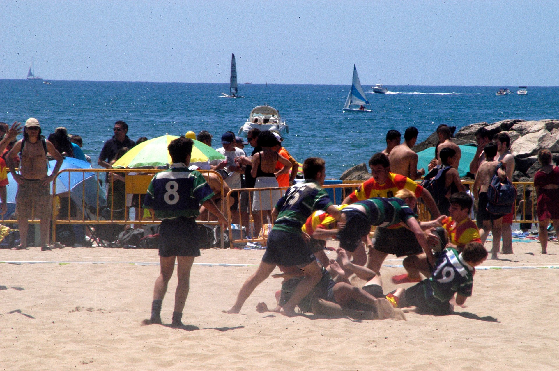 La platja de la Fragata acull el torneig ‘Rugby Seven’