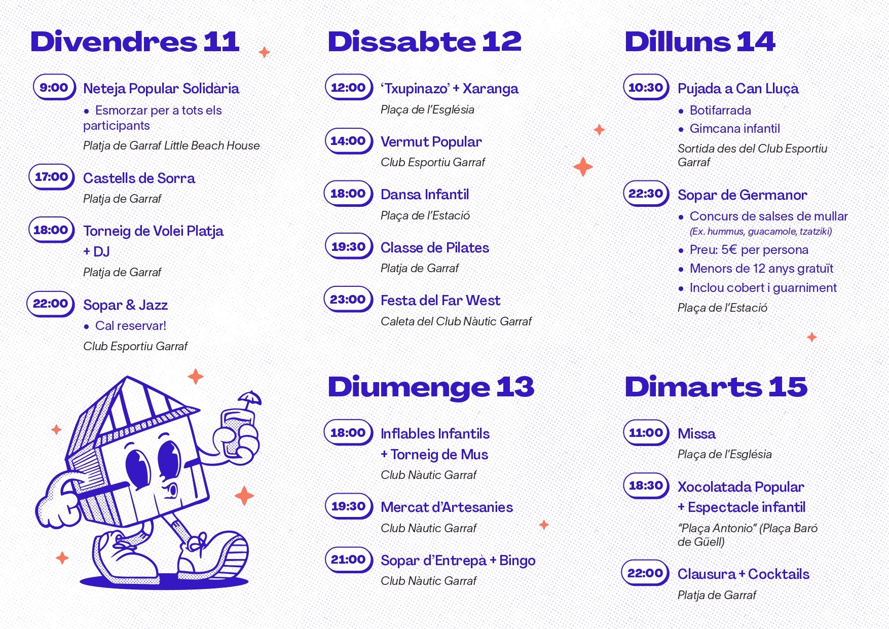 El poble de Garraf celebra la seva Festa Major de l’11 al 15 d’agost