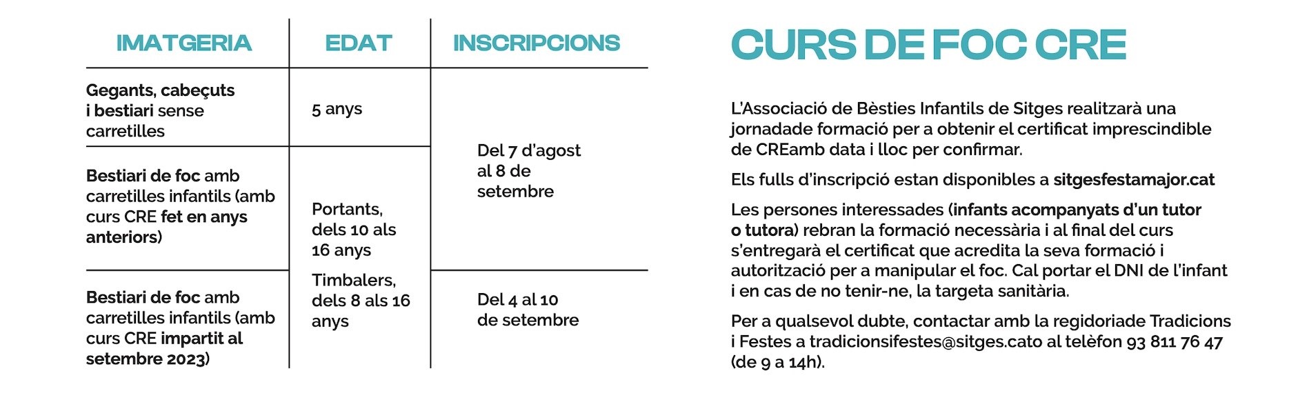 Oberta la inscripció per als infants que vulguin participar a Santa Tecla