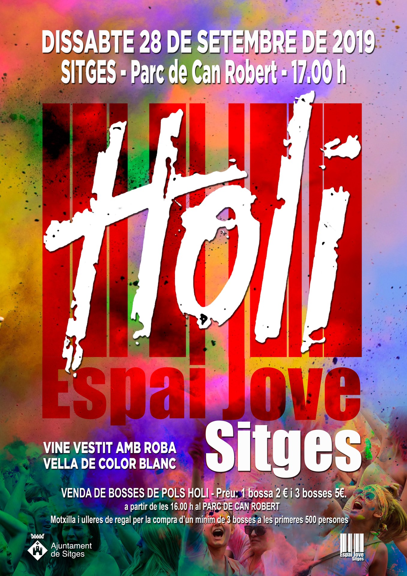 Festa Holi al Parc de Can Robert el 28 de setembre, a partir de les 5 de la tarda