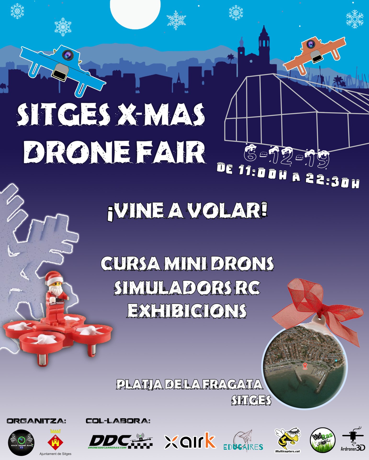 Sitges X-MAS Drone Fair, Platja de La Fragata