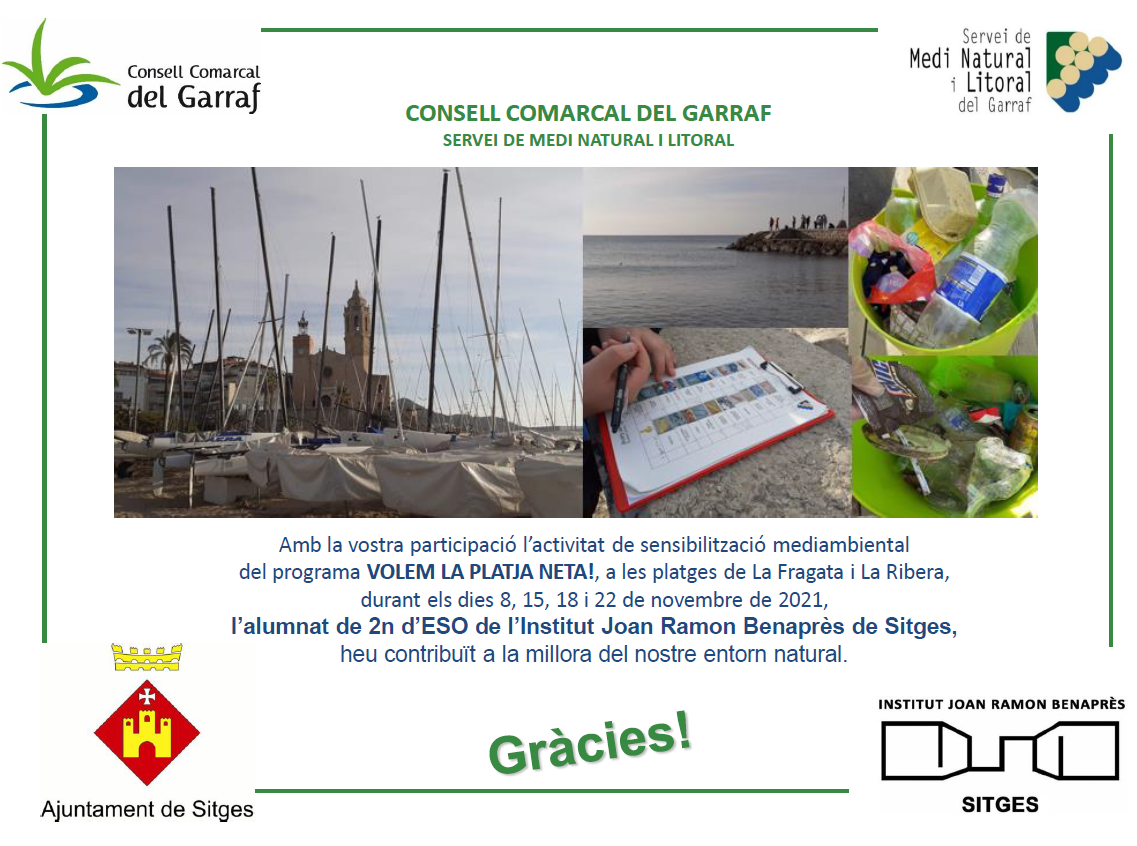 L’alumnat de secundària aprèn els valors de la biodiversitat a les platges de Sitges