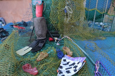 Plàstics recuperats del litoral