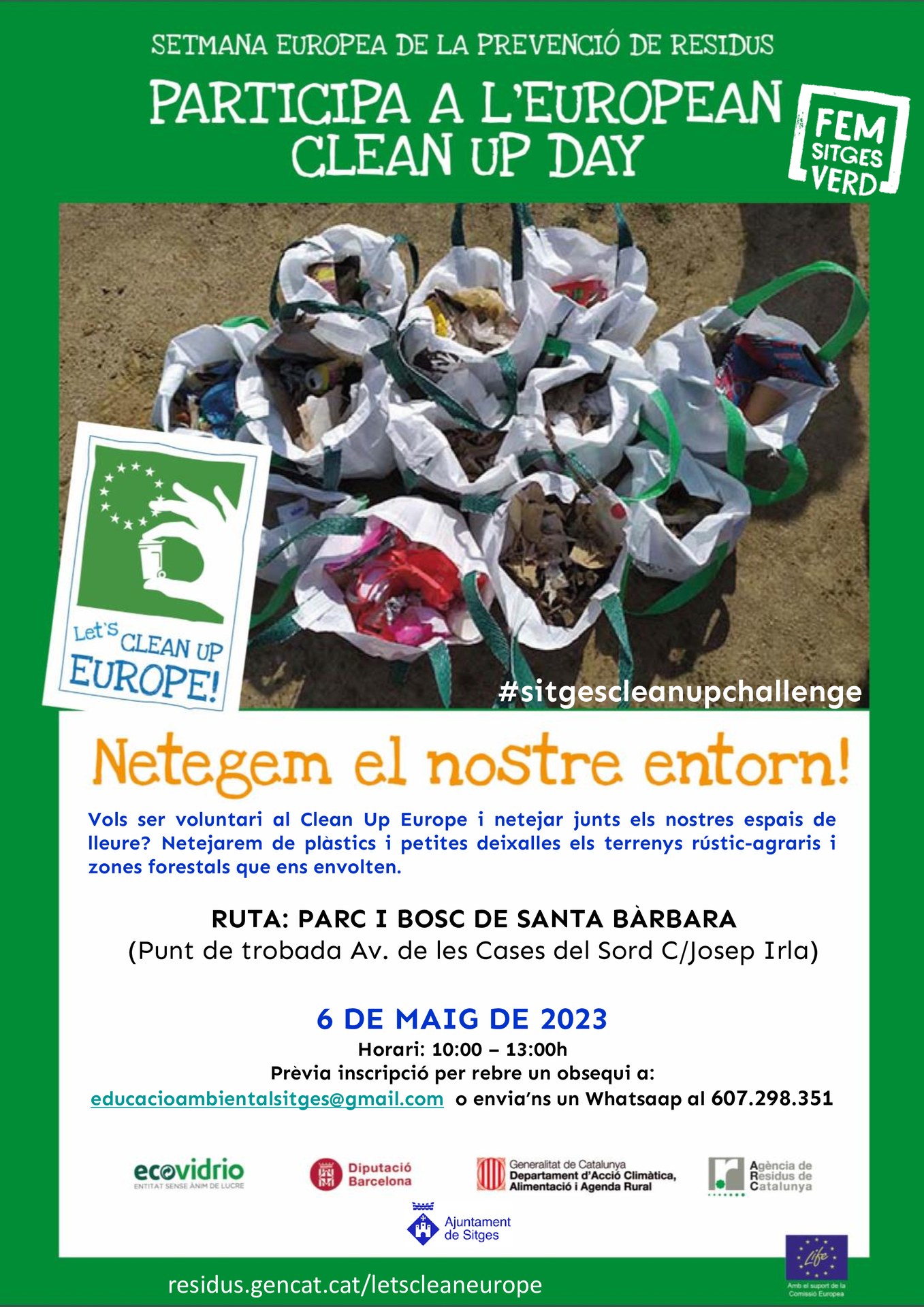 Sitges s’afegeix a les jornades europees de medi ambient Let’s clean up Europe