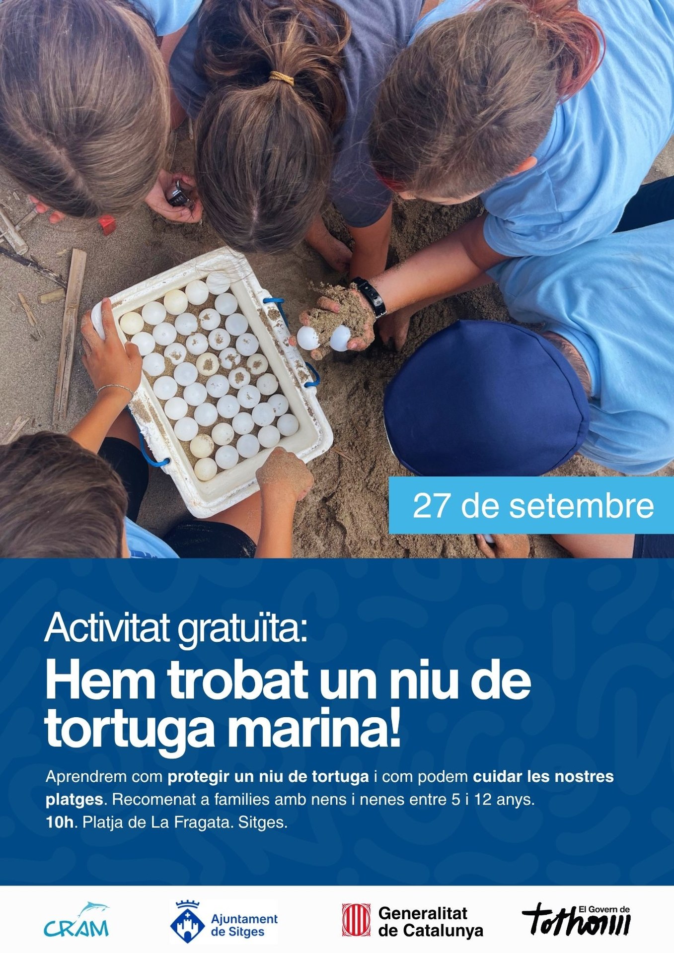 Sitges sensibilitza infants i famílies sobre la protecció de les tortugues marines