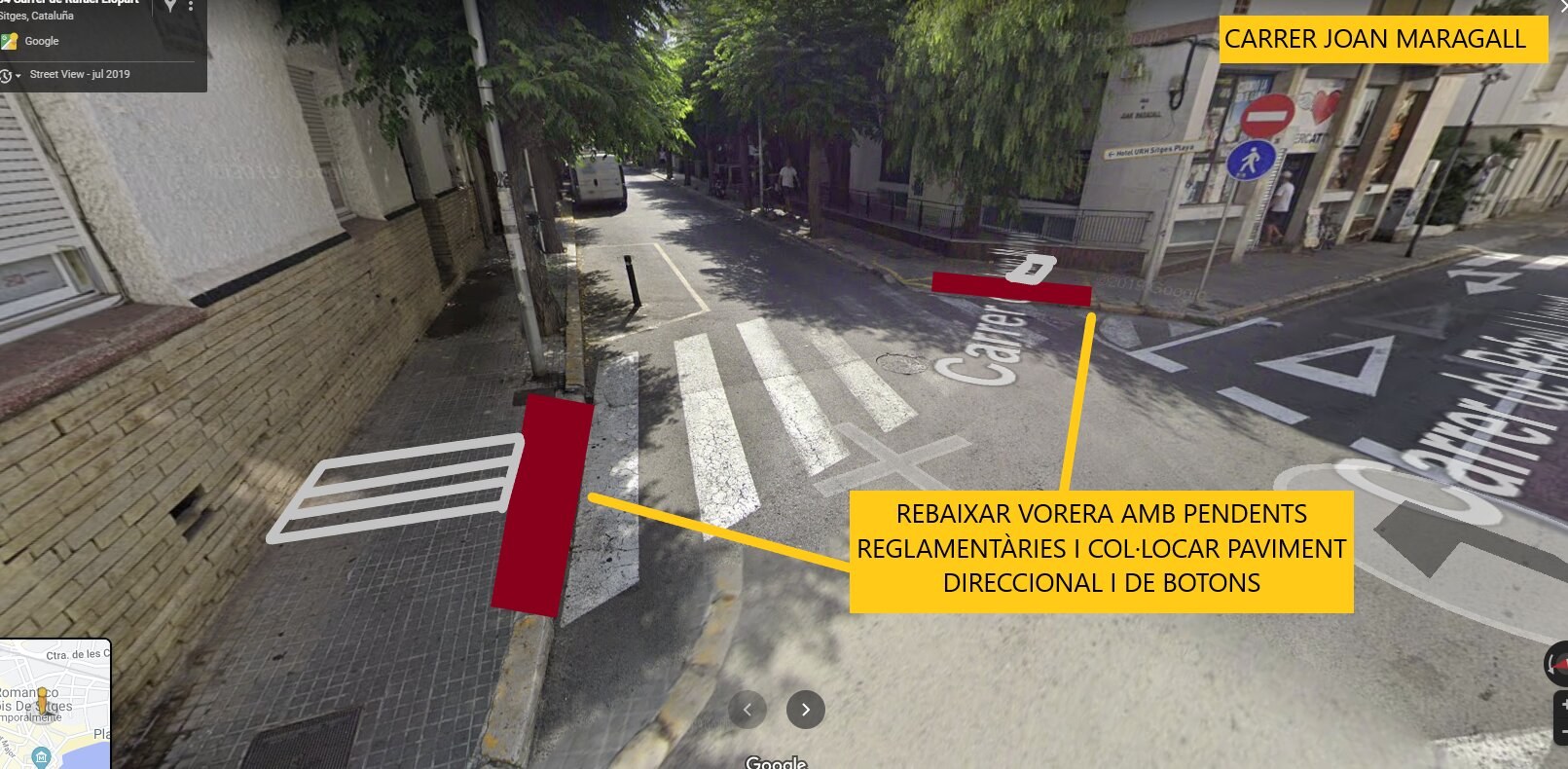Comencen les obres als passos de vianants del carrer de Joan Maragall