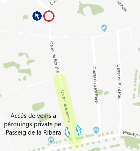 El carrer Bonaire queda tancat al pas de vehicles des del 9 d’agost