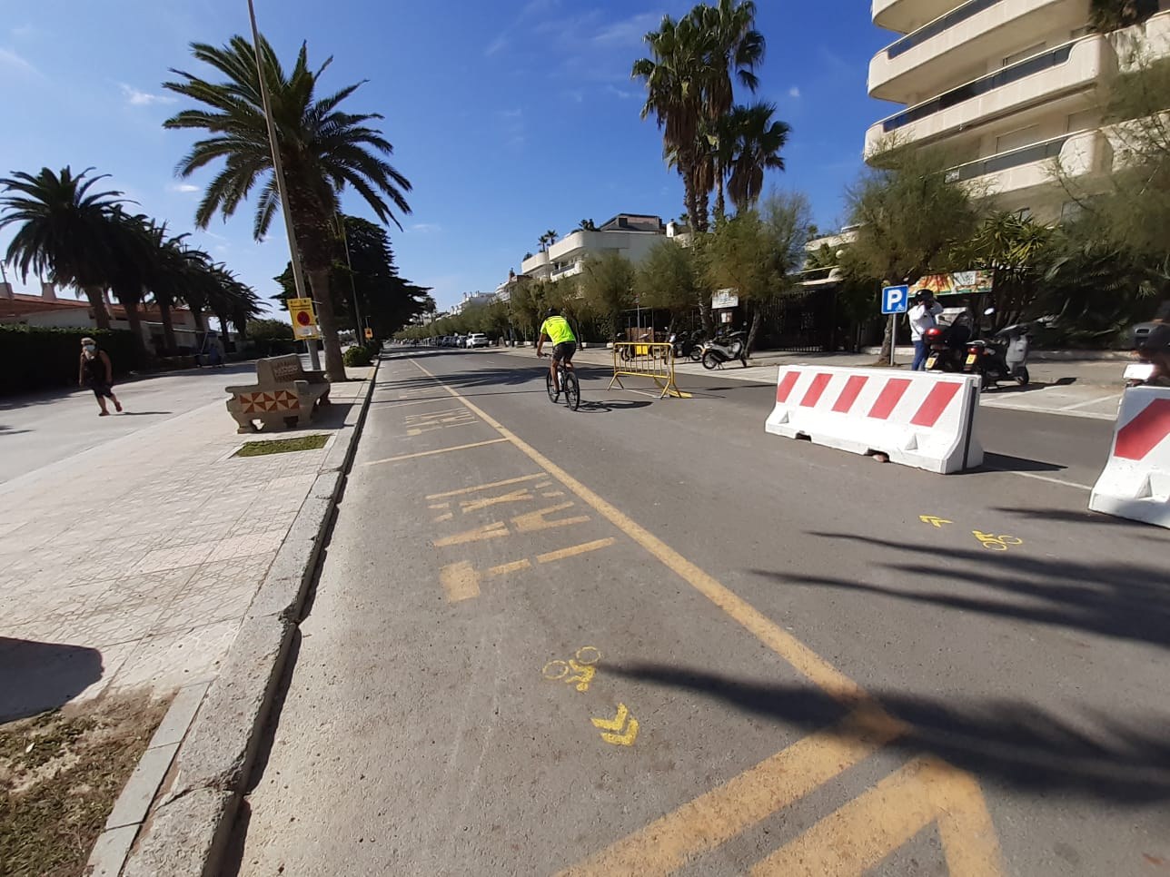 Estat actual del carril bici provisional