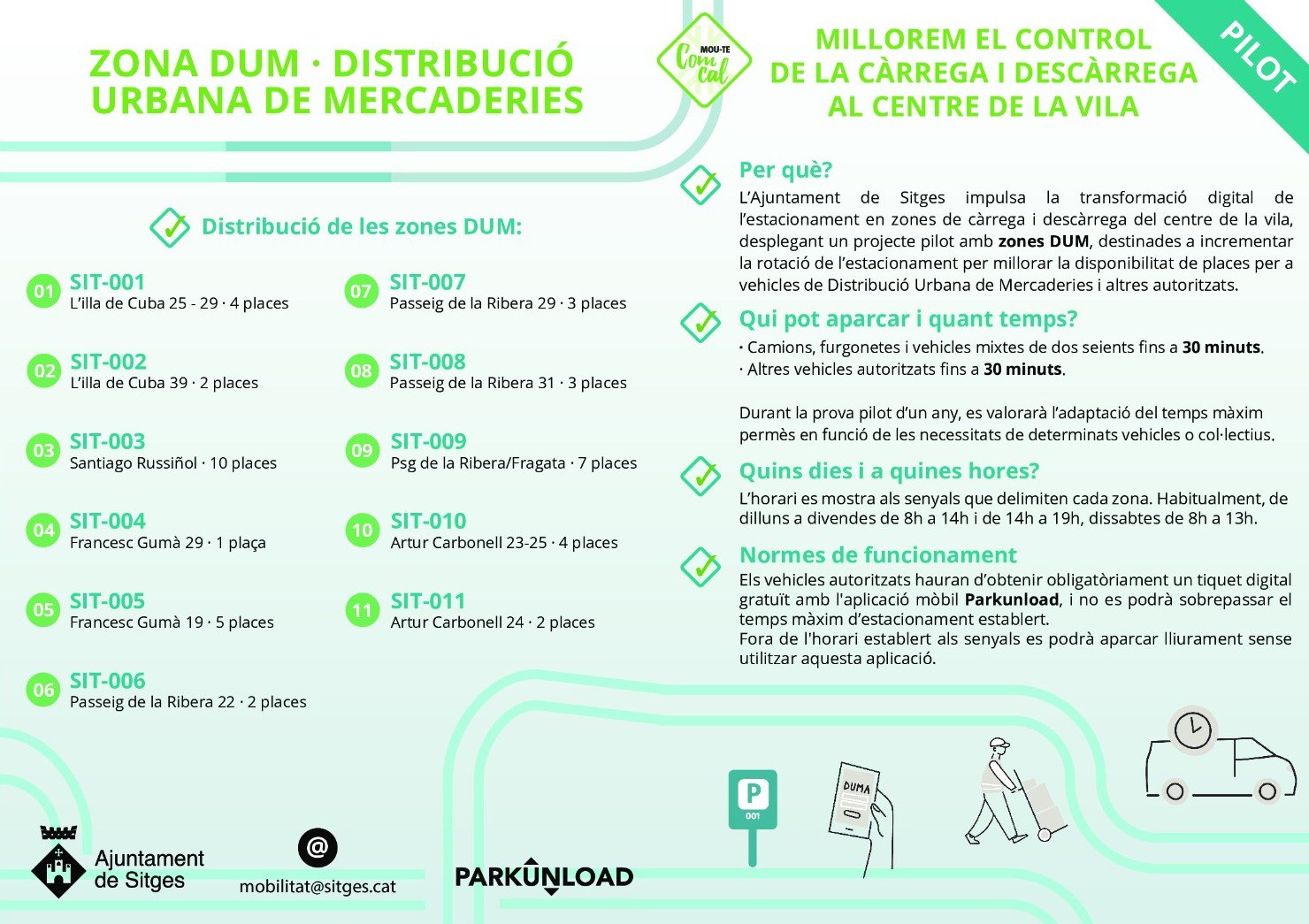 Sitges estrena un sistema digital de control d’aparcaments en la distribució de mercaderies