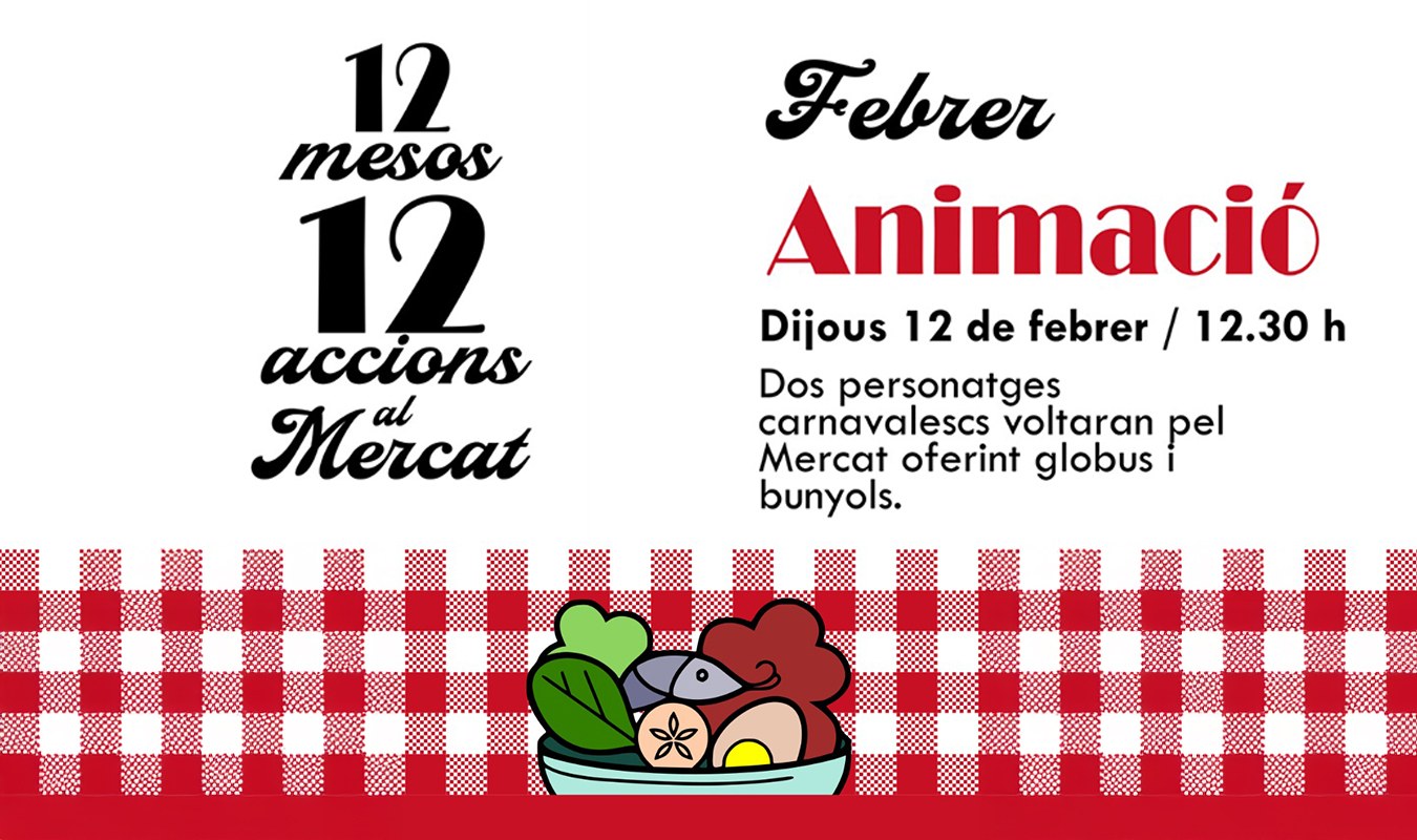 Animació de Carnaval al Mercat Municipal