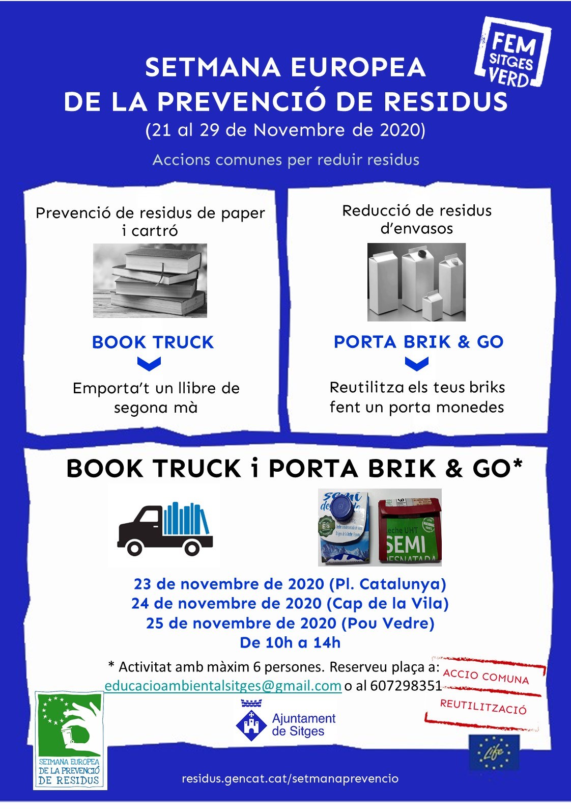 Sitges participa a la Setmana Europea  de la Prevenció de Residus reciclant llibres